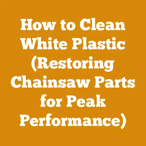 How to Clean White Plastic (Restoring Chainsaw Parts for Peak Performance)