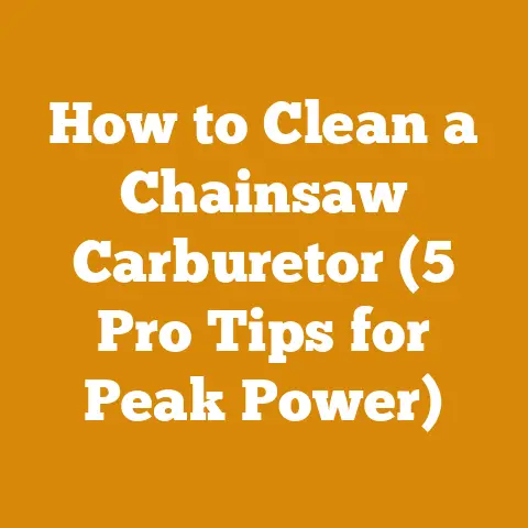 How to Clean a Chainsaw Carburetor (5 Pro Tips for Peak Power)