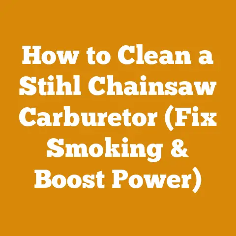 How to Clean a Stihl Chainsaw Carburetor (Fix Smoking & Boost Power)