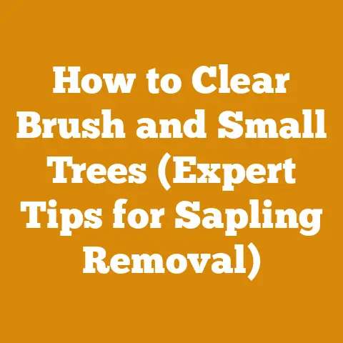 How to Clear Brush and Small Trees (Expert Tips for Sapling Removal)