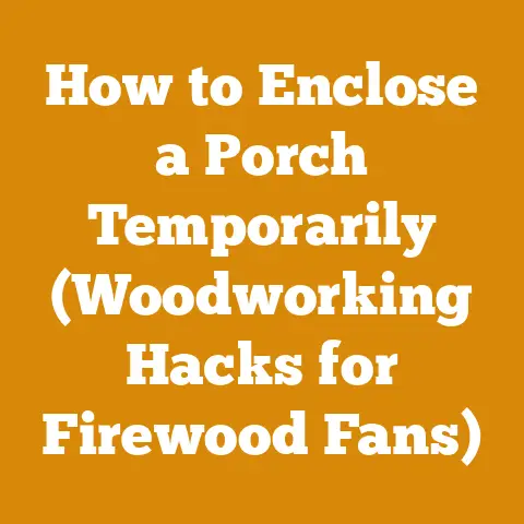 How to Enclose a Porch Temporarily (Woodworking Hacks for Firewood Fans)