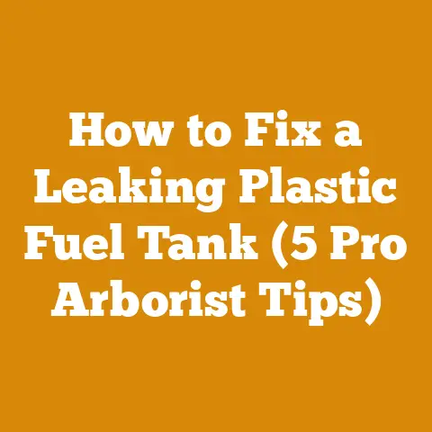 How to Fix a Leaking Plastic Fuel Tank (5 Pro Arborist Tips)