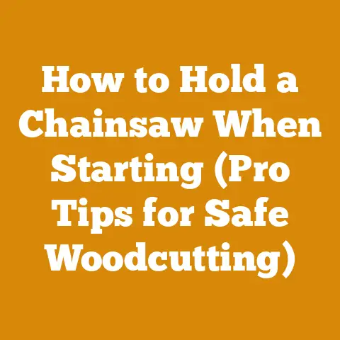 How to Hold a Chainsaw When Starting (Pro Tips for Safe Woodcutting)