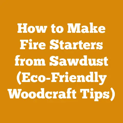 How to Make Fire Starters from Sawdust (Eco-Friendly Woodcraft Tips)