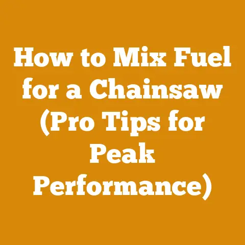 How to Mix Fuel for a Chainsaw (Pro Tips for Peak Performance)