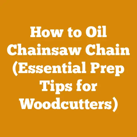 How to Oil Chainsaw Chain (Essential Prep Tips for Woodcutters)