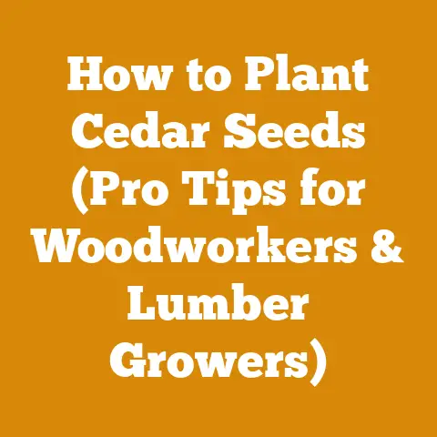 How to Plant Cedar Seeds (Pro Tips for Woodworkers & Lumber Growers)