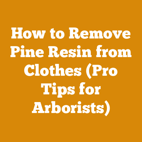 How to Remove Pine Resin from Clothes (Pro Tips for Arborists)