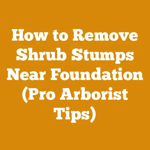 How to Remove Shrub Stumps Near Foundation (Pro Arborist Tips)
