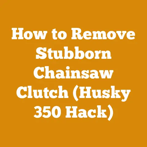 How to Remove Stubborn Chainsaw Clutch (Husky 350 Hack)