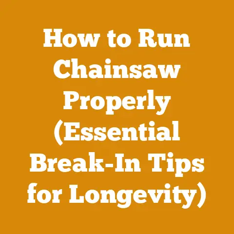 How to Run Chainsaw Properly (Essential Break-In Tips for Longevity)