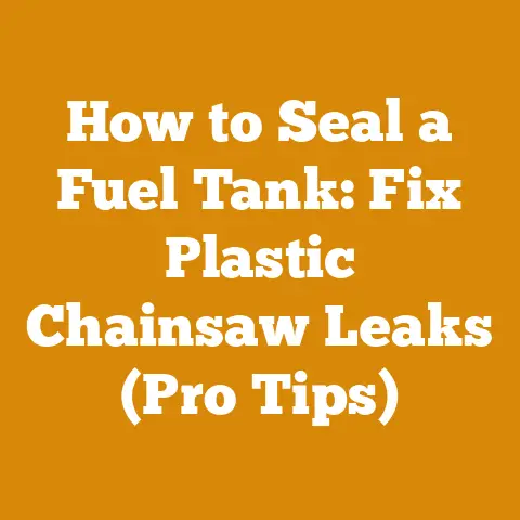How to Seal a Fuel Tank: Fix Plastic Chainsaw Leaks (Pro Tips)