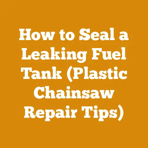 How to Seal a Leaking Fuel Tank (Plastic Chainsaw Repair Tips)