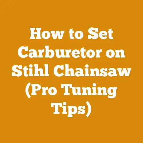 How to Set Carburetor on Stihl Chainsaw (Pro Tuning Tips)
