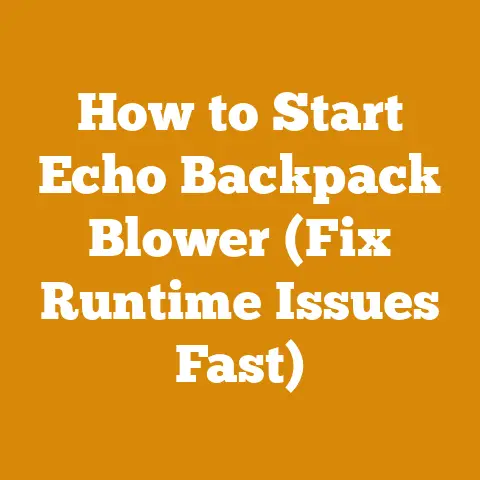 How to Start Echo Backpack Blower (Fix Runtime Issues Fast)