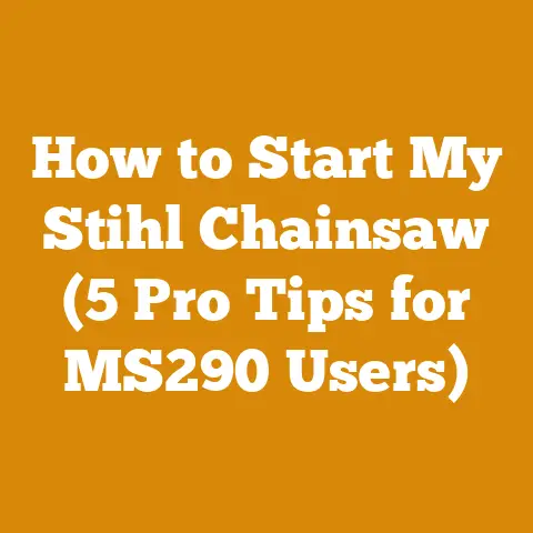 How to Start My Stihl Chainsaw (5 Pro Tips for MS290 Users)