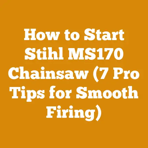 How to Start Stihl MS170 Chainsaw (7 Pro Tips for Smooth Firing)