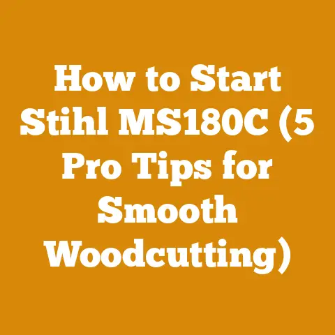 How to Start Stihl MS180C (5 Pro Tips for Smooth Woodcutting)