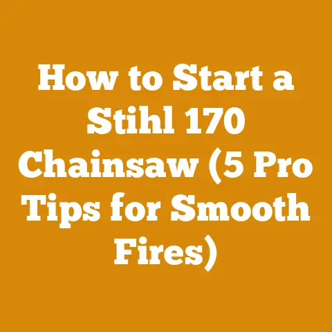 How to Start a Stihl 170 Chainsaw (5 Pro Tips for Smooth Fires)
