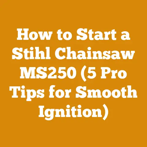 How to Start a Stihl Chainsaw MS250 (5 Pro Tips for Smooth Ignition)