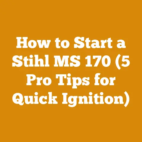 How to Start a Stihl MS 170 (5 Pro Tips for Quick Ignition)