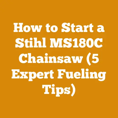 How to Start a Stihl MS180C Chainsaw (5 Expert Fueling Tips)