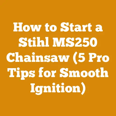 How to Start a Stihl MS250 Chainsaw (5 Pro Tips for Smooth Ignition)
