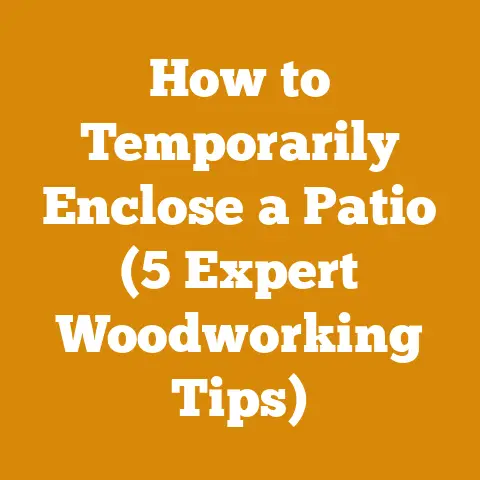 How to Temporarily Enclose a Patio (5 Expert Woodworking Tips)