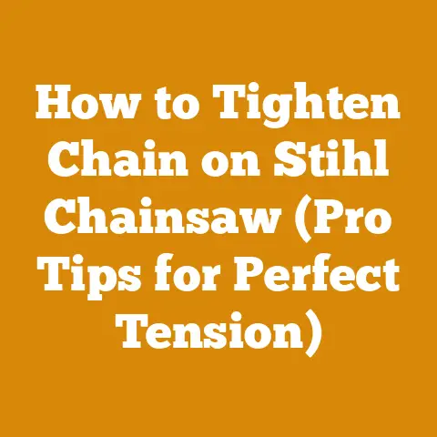 How to Tighten Chain on Stihl Chainsaw (Pro Tips for Perfect Tension)