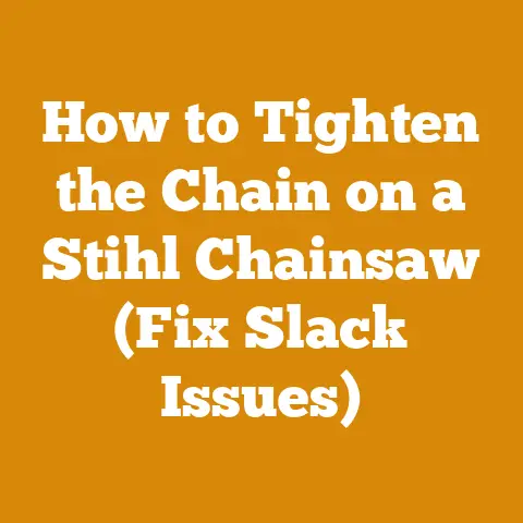 How to Tighten the Chain on a Stihl Chainsaw (Fix Slack Issues)