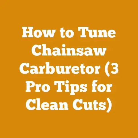 How to Tune Chainsaw Carburetor (3 Pro Tips for Clean Cuts)