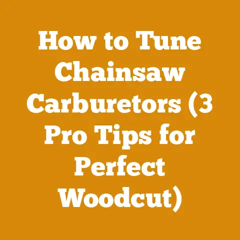 How to Tune Chainsaw Carburetors (3 Pro Tips for Perfect Woodcut)