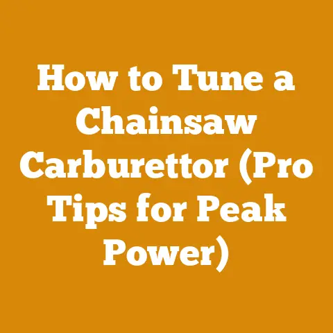 How to Tune a Chainsaw Carburettor (Pro Tips for Peak Power)