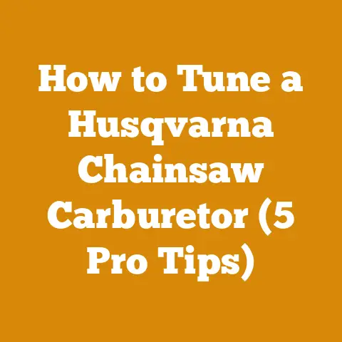 How to Tune a Husqvarna Chainsaw Carburetor (5 Pro Tips)