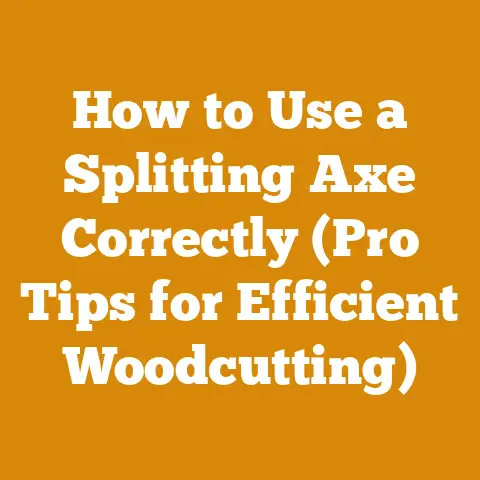 How to Use a Splitting Axe Correctly (Pro Tips for Efficient Woodcutting)