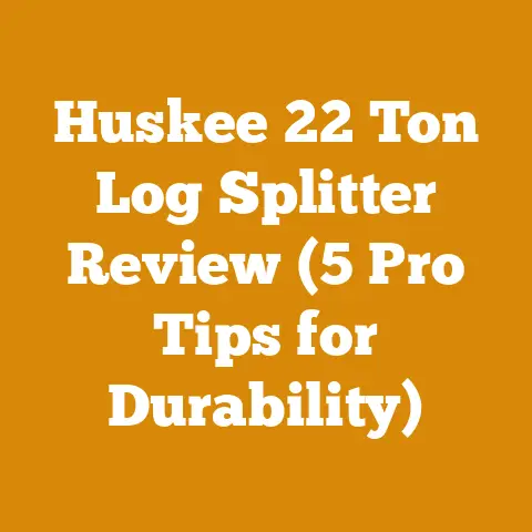 Huskee 22 Ton Log Splitter Review (5 Pro Tips for Durability)