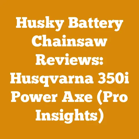 Husky Battery Chainsaw Reviews: Husqvarna 350i Power Axe (Pro Insights)
