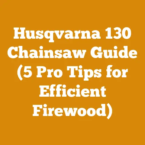 Husqvarna 130 Chainsaw Guide (5 Pro Tips for Efficient Firewood)