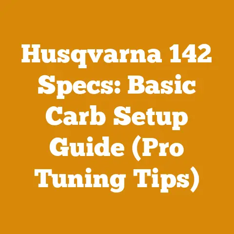 Husqvarna 142 Specs: Basic Carb Setup Guide (Pro Tuning Tips)