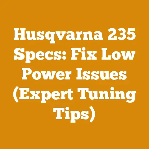 Husqvarna 235 Specs: Fix Low Power Issues (Expert Tuning Tips)