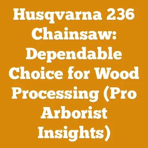 Husqvarna 236 Chainsaw: Dependable Choice for Wood Processing (Pro Arborist Insights)