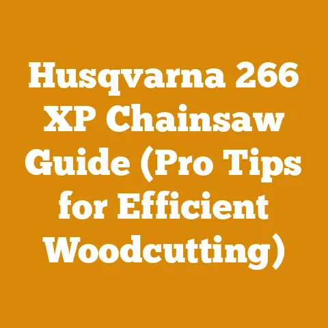 Husqvarna 266 XP Chainsaw Guide (Pro Tips for Efficient Woodcutting)