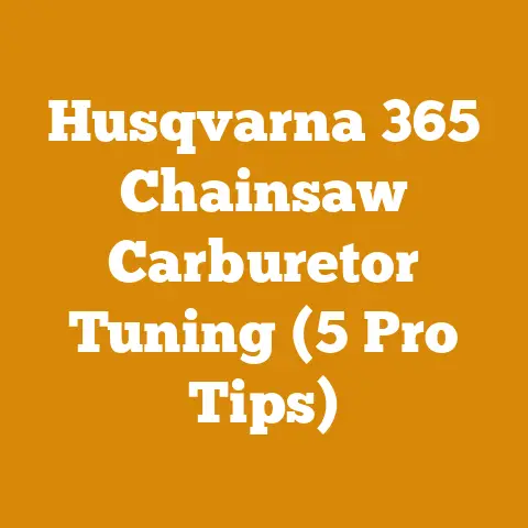 Husqvarna 365 Chainsaw Carburetor Tuning (5 Pro Tips)