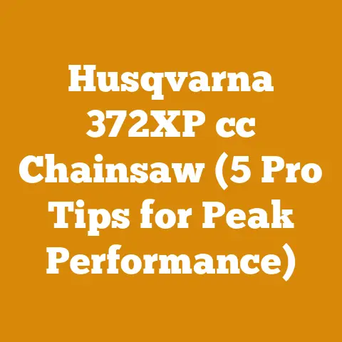 Husqvarna 372XP cc Chainsaw (5 Pro Tips for Peak Performance)