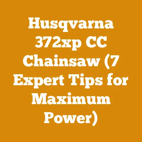 Husqvarna 372xp CC Chainsaw (7 Expert Tips for Maximum Power)