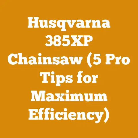 Husqvarna 385XP Chainsaw (5 Pro Tips for Maximum Efficiency)