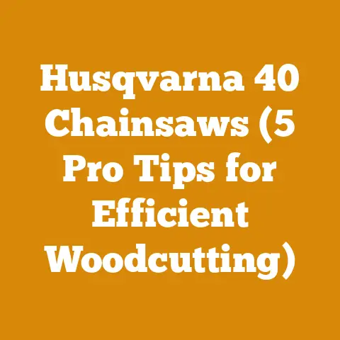 Husqvarna 40 Chainsaws (5 Pro Tips for Efficient Woodcutting)
