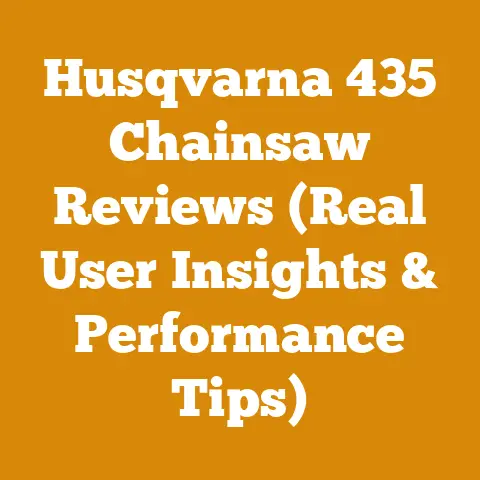 Husqvarna 435 Chainsaw Reviews (Real User Insights & Performance Tips)