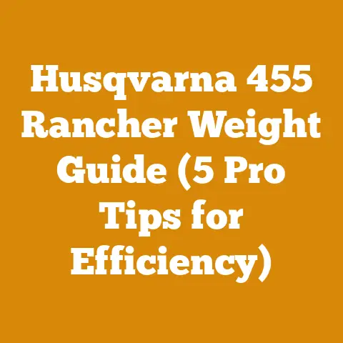 Husqvarna 455 Rancher Weight Guide (5 Pro Tips for Efficiency)