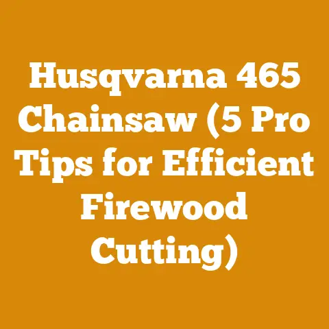 Husqvarna 465 Chainsaw (5 Pro Tips for Efficient Firewood Cutting)